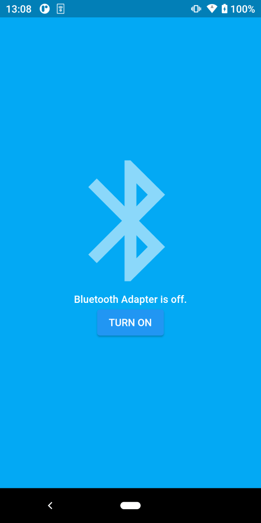 bluetoothがoffの時